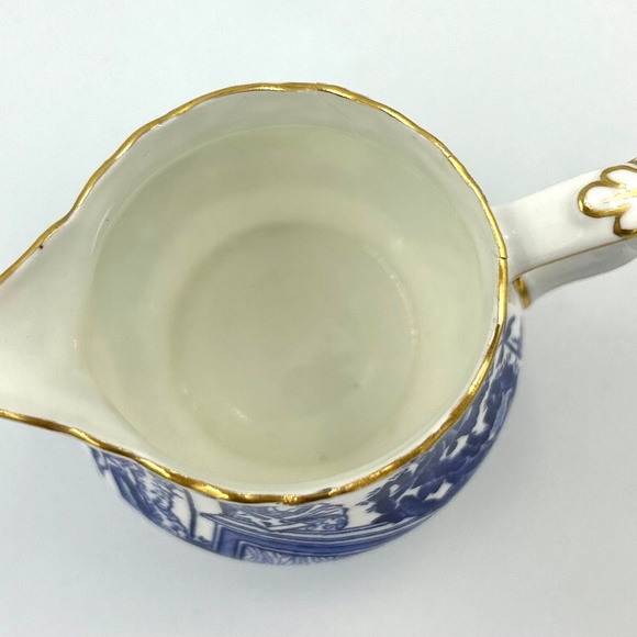 Blue & White Royal Crown Derby XII Mikado Mini Creamer - Repair - Picture 8 of 14